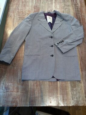 Jigsaw Cafe Society Mint VTG 1980s Unisex Gingham Blazer